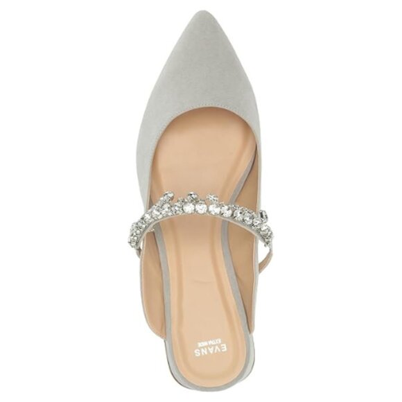 EVANS Women's Strappy Point Mule, Grey, 10 wide - Picture 2 of 6